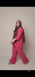 Piece Crinkle Co-Ord Set Plus size